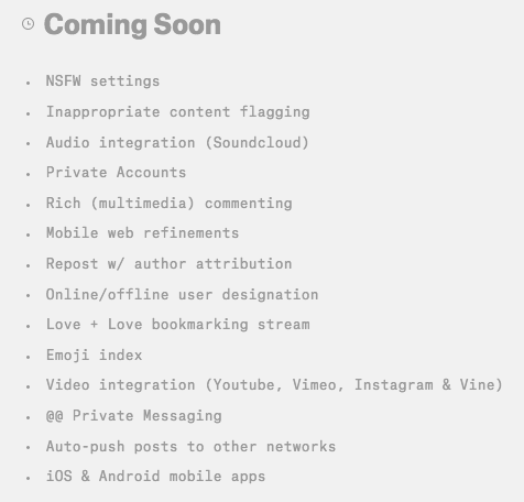 Ello Features List Coming Soon